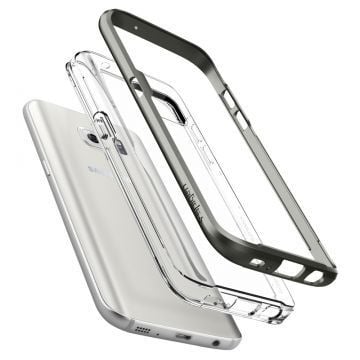 Spigen Galaxy S7 ile Uyumlu Kılıf Neo Hybrid Crystal Gun Metal