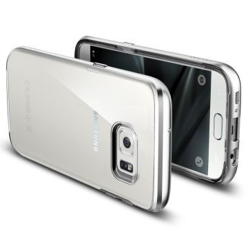Spigen Galaxy S7 ile Uyumlu Kılıf Neo Hybrid Crystal Satin Silver