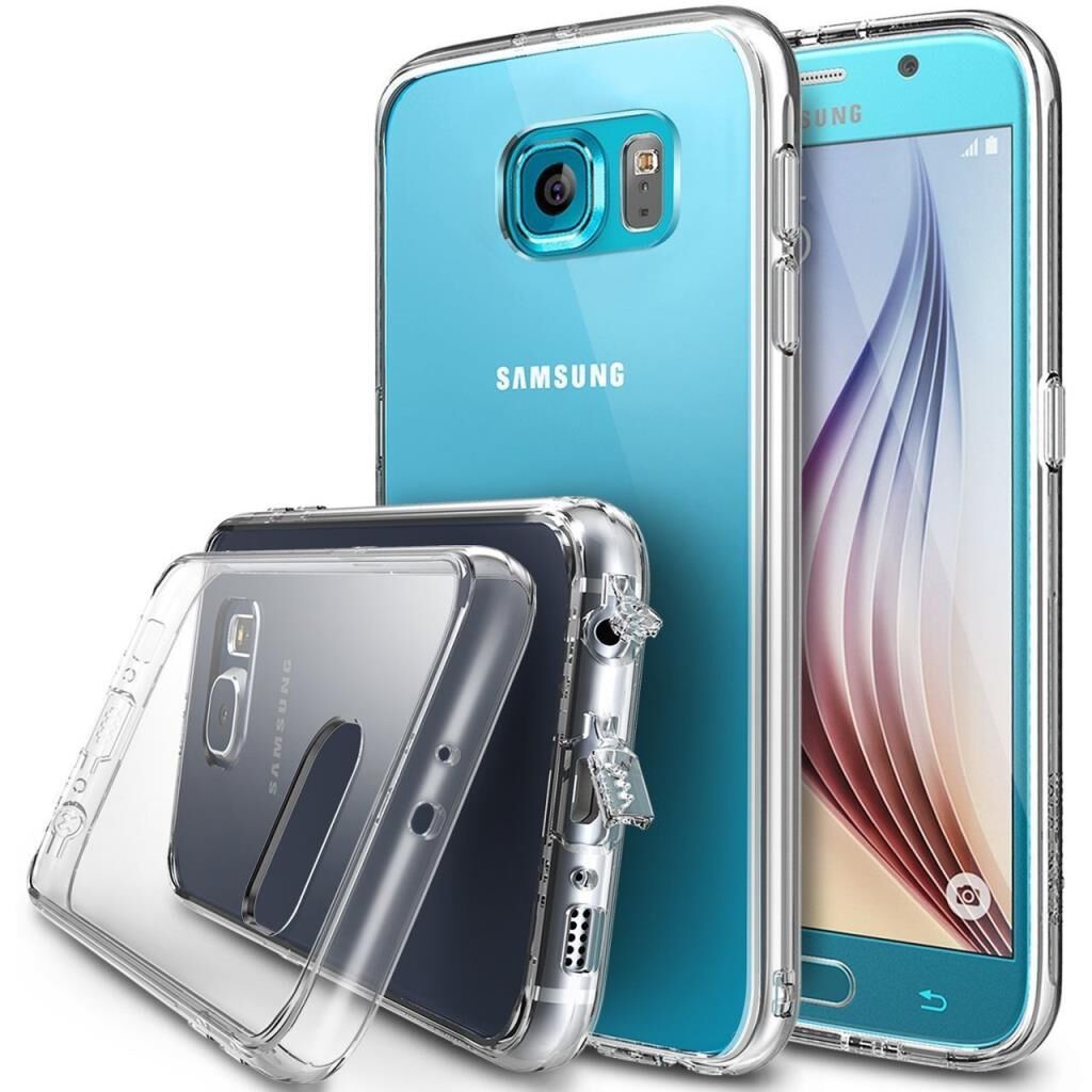 Ringke Fusion Galaxy S6 ile Uyumlu Kılıf Crystal View TPU Bumper Extra Darbe Emici
