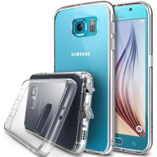 Ringke Fusion Galaxy S6 ile Uyumlu Kılıf Crystal View TPU Bumper Extra Darbe Emici