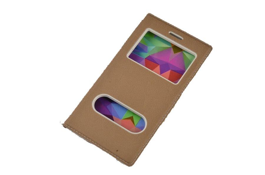 Jopus Galaxy A5 2017 ile Uyumlu Suni Deri KK-147 Kapaklı Koruma Kılıfı Gold