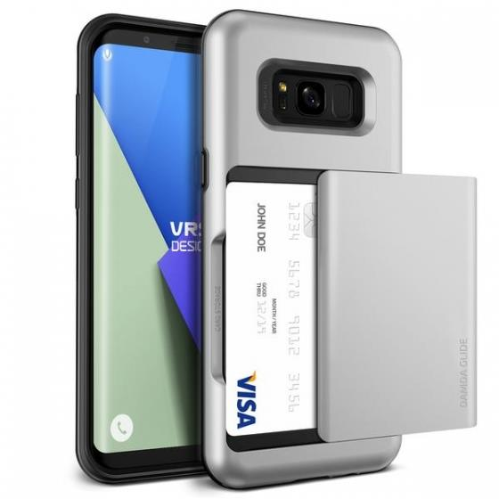VRS Design Galaxy S8 ile Uyumlu Damda Glide Kılıf Satin Silver