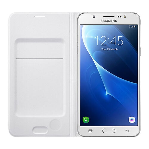 Galaxy J7 ile Uyumlu Flip Wallet Kılıf Beyaz EF-WJ700BWEGWW(Outlet)