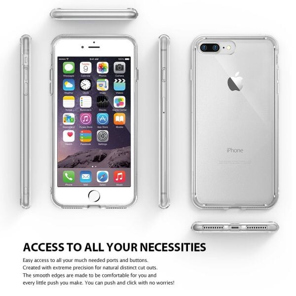 Ringke Fusion iPhone 7/8 Plus ile Uyumlu KIlıf Smoke Black