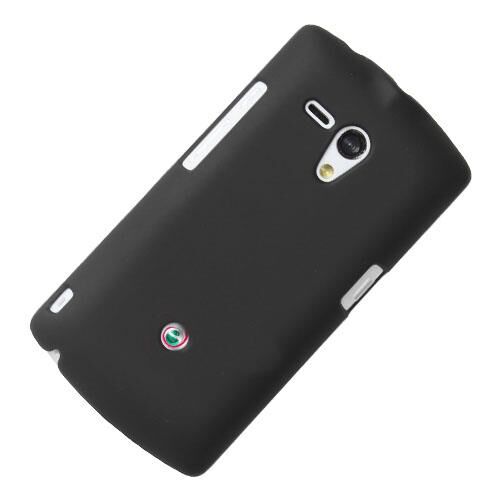 Xperia Neo L ile Uyumlu Sert Kauçuk Kılıf Siyah Renk