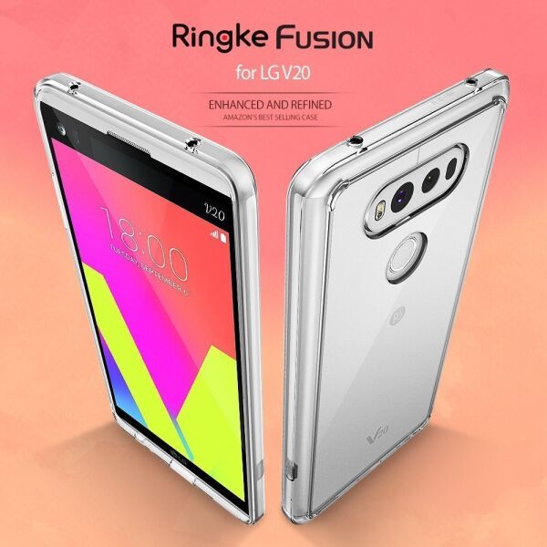 Ringke Fusion V20 ile Uyumlu Kılıf Crystal Clear