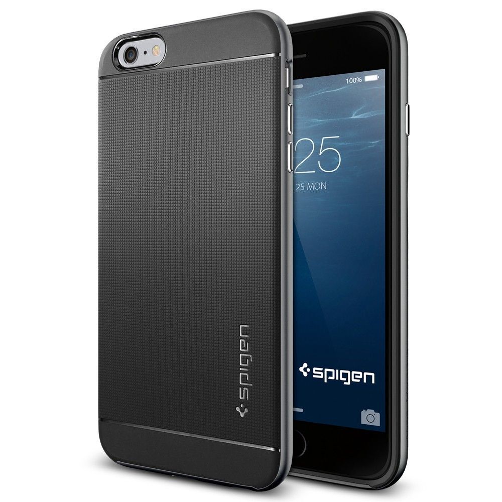 Spigen iPhone 6 Plus/6s Plus ile Uyumlu Kılıf Neo Hybrid Gun Metal