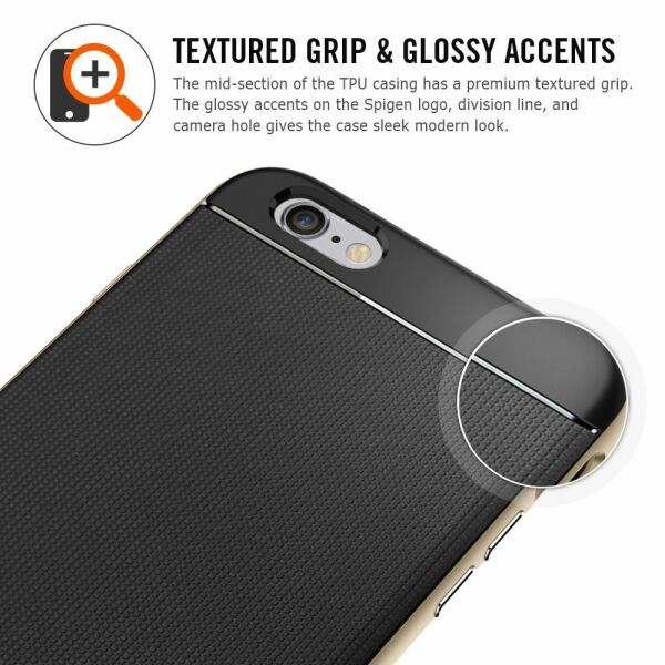 Spigen iPhone 6 Plus/6s Plus ile Uyumlu Kılıf Neo Hybrid Gun Metal