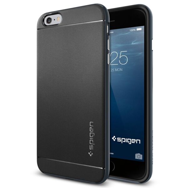 Spigen iPhone 6 Plus/6s Plus ile Uyumlu Kılıf Neo Hybrid Metal Slate