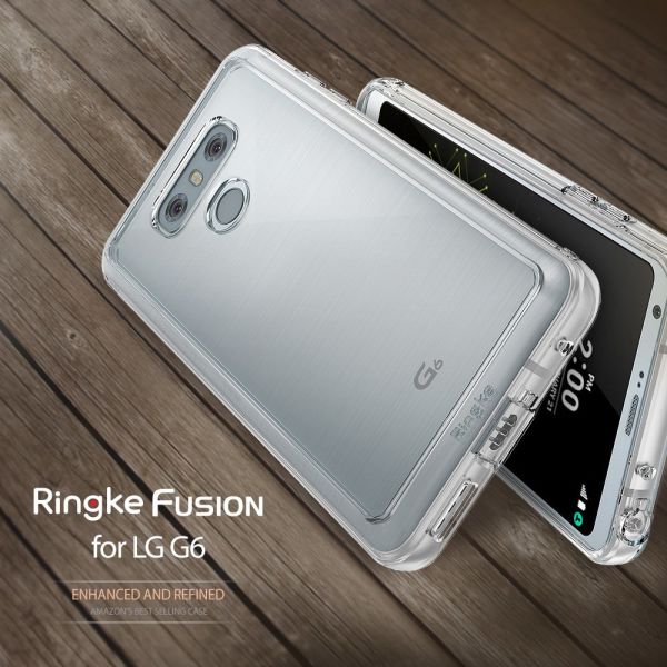 Ringke Fusion G6 ile Uyumlu Kılıf Crystal Clear TPU Bumper Extra Darbe Emici