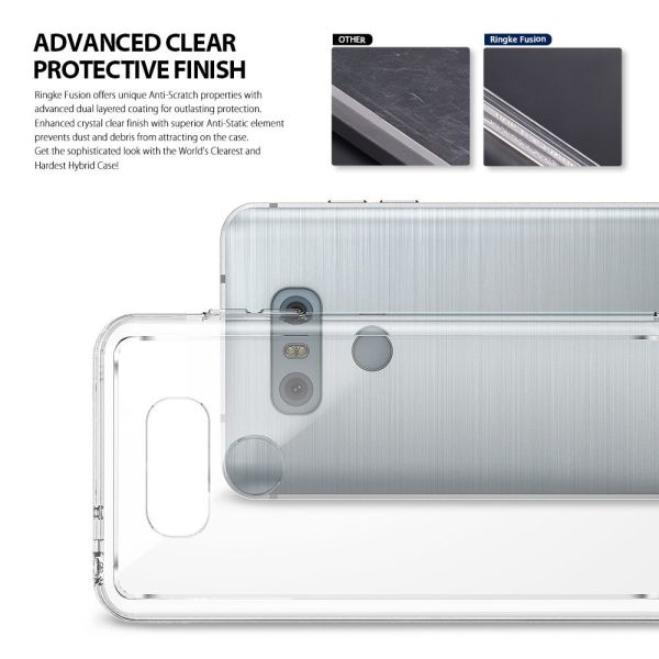 Ringke Fusion G6 ile Uyumlu Kılıf Crystal Clear TPU Bumper Extra Darbe Emici