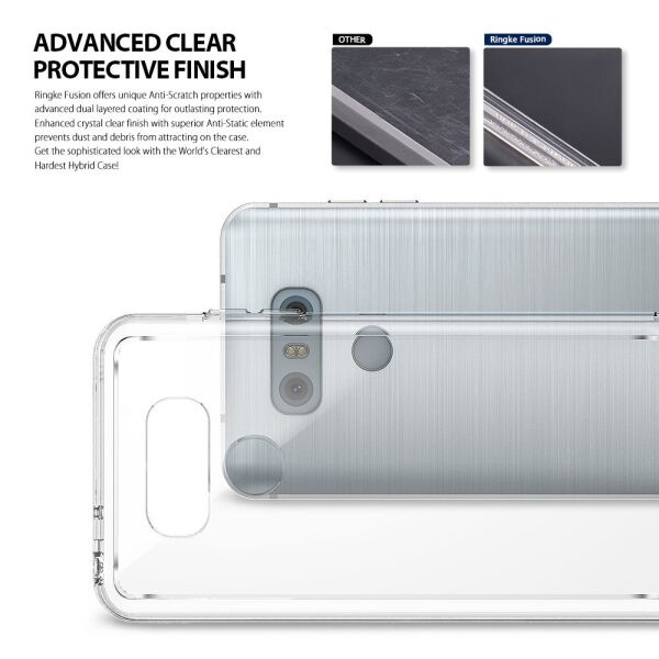 Ringke Fusion G6 ile Uyumlu Kılıf Crystal Clear TPU Bumper Extra Darbe Emici