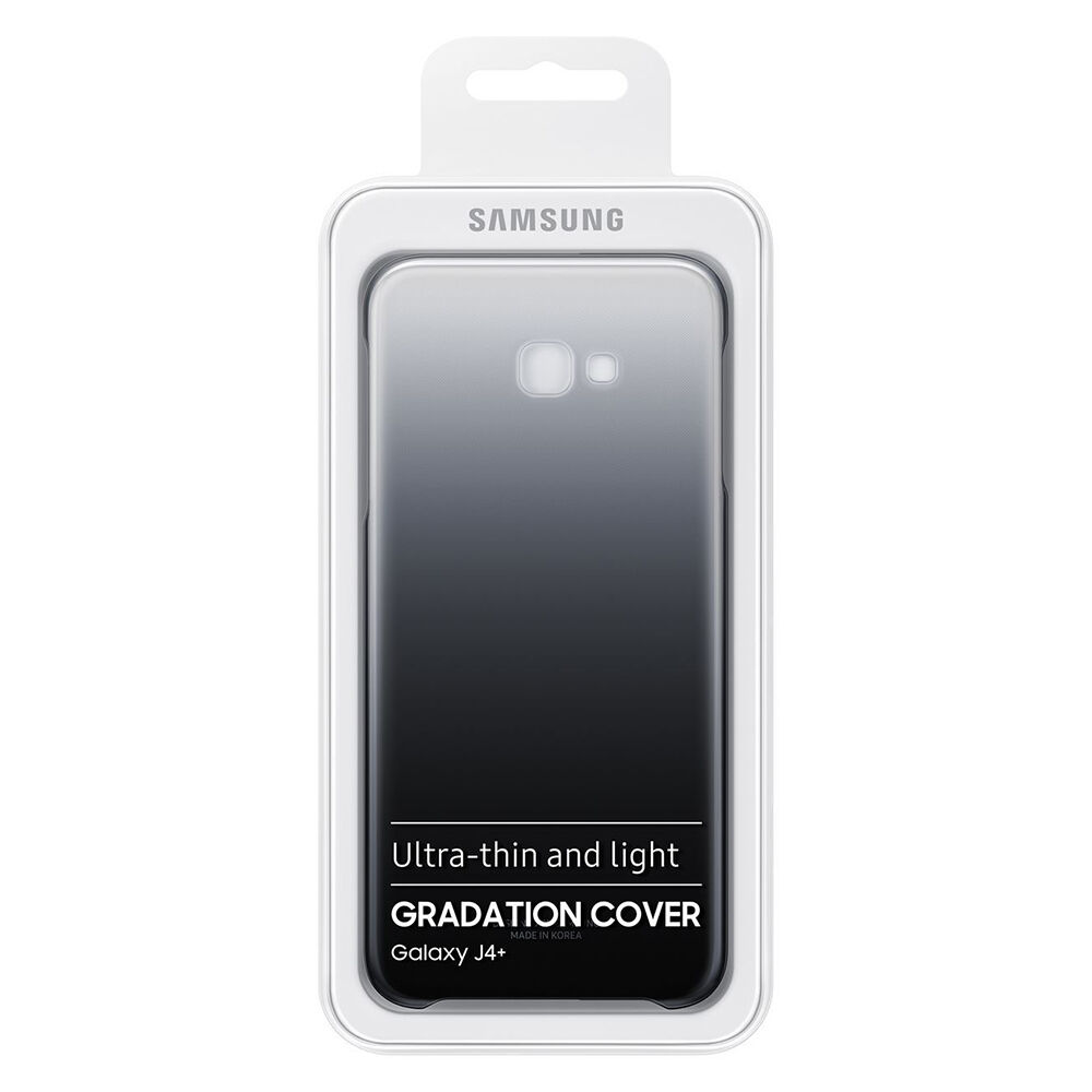 Galaxy J4 Plus ile Uyumlu Gradation Kılıf Siyah EF-AJ415CBEGWW