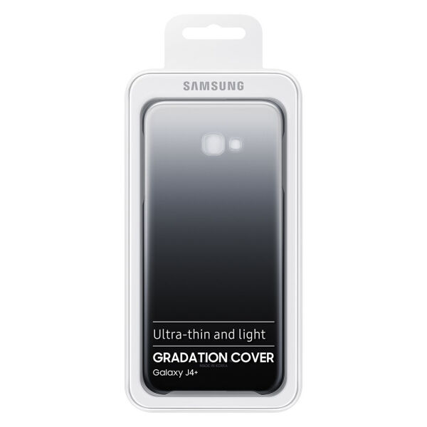 Galaxy J4 Plus ile Uyumlu Gradation Kılıf Siyah EF-AJ415CBEGWW