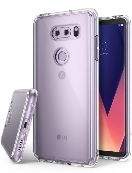 Ringke Fusion V30 ile Uyumlu Kılıf Crystal Clear TPU Bumper Extra Darbe Emici