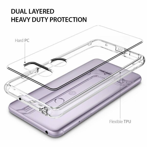Ringke Fusion V30 ile Uyumlu Kılıf Crystal Clear TPU Bumper Extra Darbe Emici