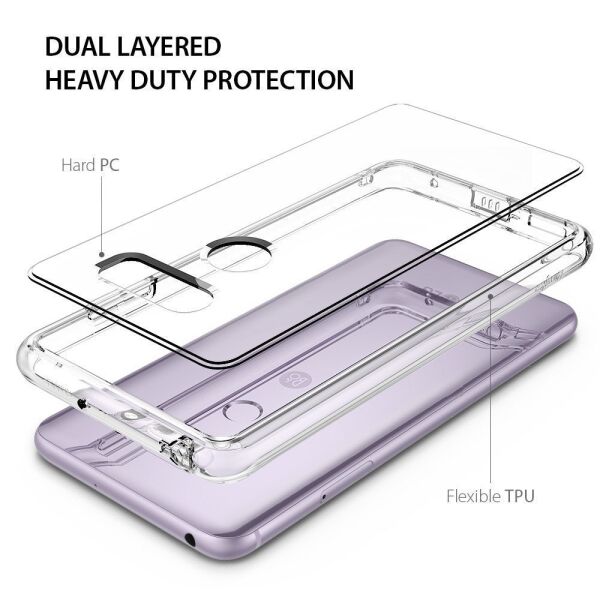 Ringke Fusion V30 ile Uyumlu Kılıf Crystal Clear TPU Bumper Extra Darbe Emici