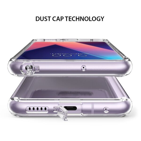 Ringke Fusion V30 ile Uyumlu Kılıf Crystal Clear TPU Bumper Extra Darbe Emici