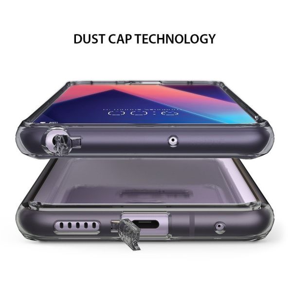 Ringke Fusion V30 ile Uyumlu Kılıf Smoke Black TPU Bumper Extra Darbe Emici