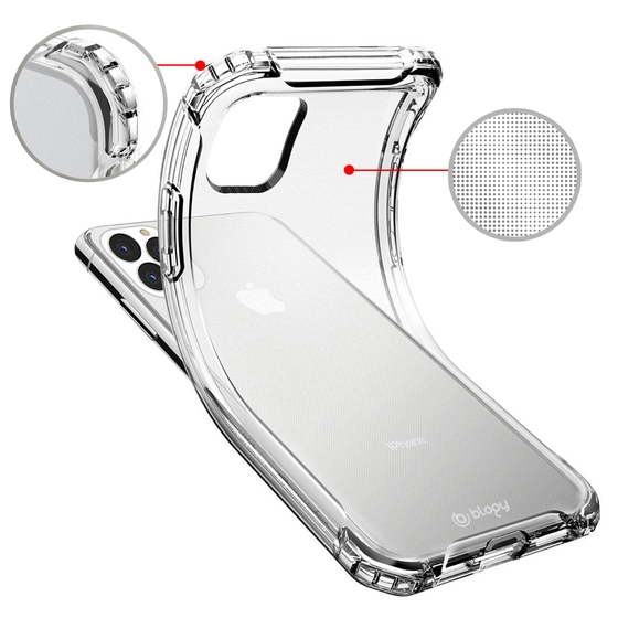 Blogy iPhone 11 Pro ile Uyumlu Crystal Fit Kılıf Crystal Clear
