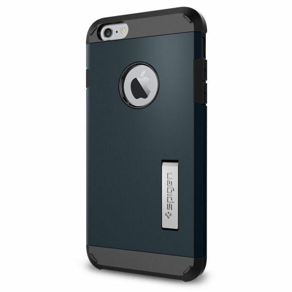 Spigen iPhone 6 Plus/6s Plus ile Uyumlu Kılıf Tough Armor Metal Slate