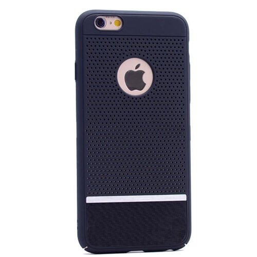 iPhone 7 Plus ile Uyumlu Otto Fileli  Rubber Sert Kılıf  Siyah