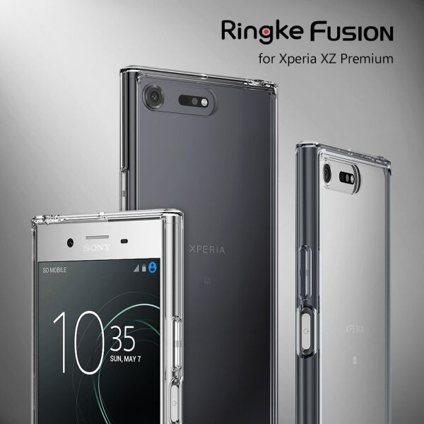 Ringke Fusion Xpreia XZ ile Uyumlu Premium Kılıf Clear TPU Bumper Extra Darbe Emici