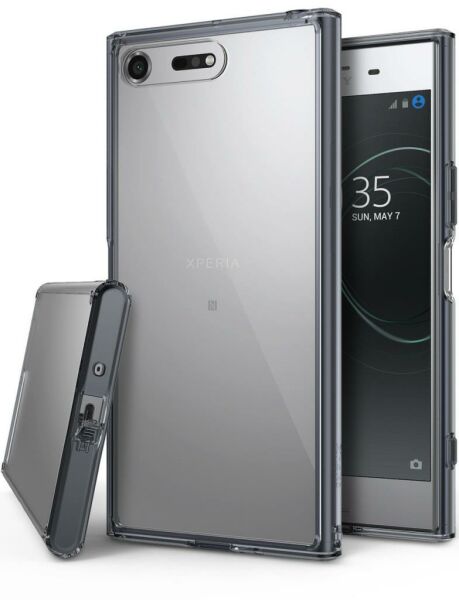 Ringke Fusion Xpreia XZ ile Uyumlu Premium Kılıf Smoke Black TPU Bumper Extra Darbe Emici