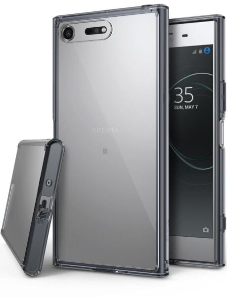 Ringke Fusion Xpreia XZ ile Uyumlu Premium Kılıf Smoke Black TPU Bumper Extra Darbe Emici