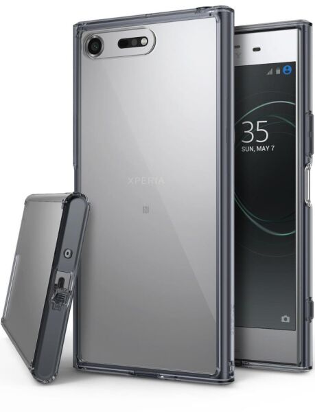 Ringke Fusion Xpreia XZ ile Uyumlu Premium Kılıf Smoke Black TPU Bumper Extra Darbe Emici