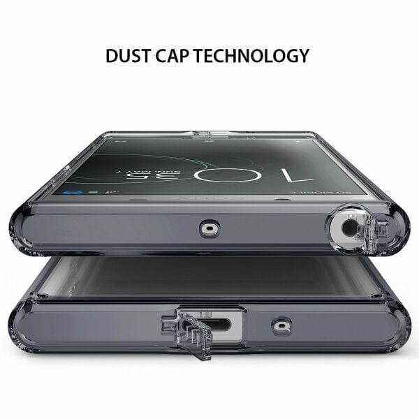 Ringke Fusion Xpreia XZ ile Uyumlu Premium Kılıf Smoke Black TPU Bumper Extra Darbe Emici