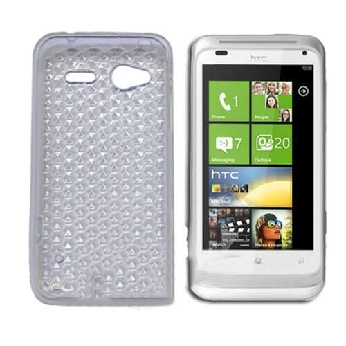 Radar ile Uyumlu Elmas Desenli Şeffaf Silikon Kılıf Beyaz Renk