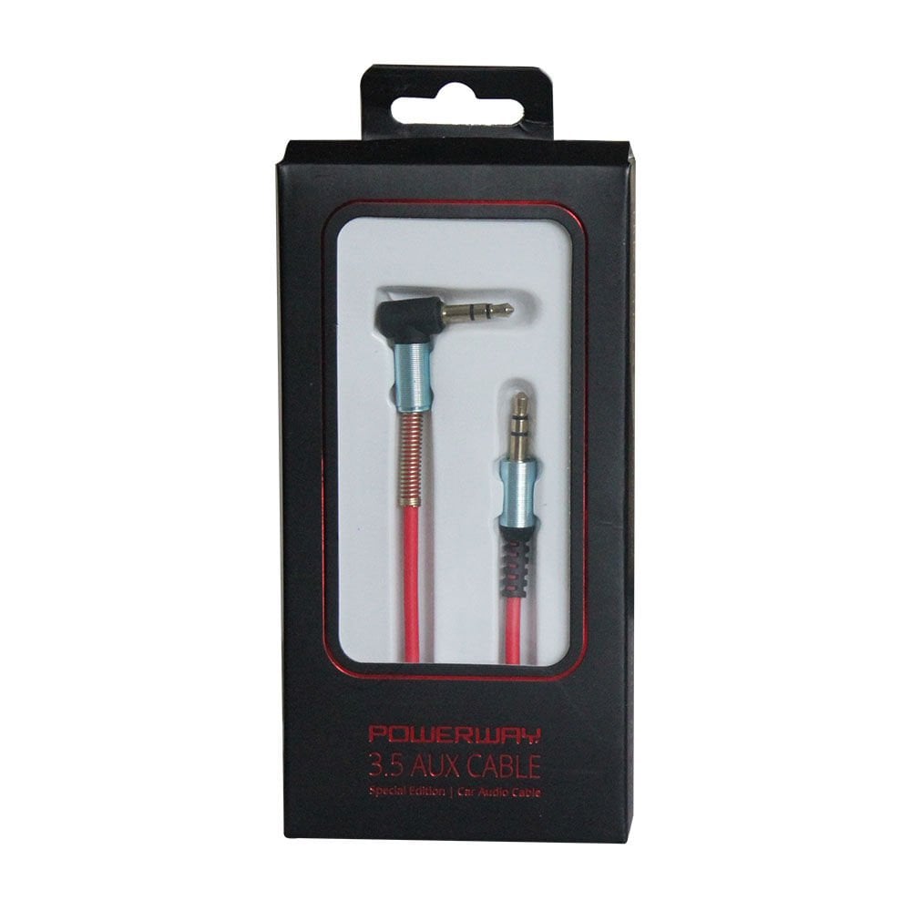 Powerway Aux Kablosu Kırmızı AX02