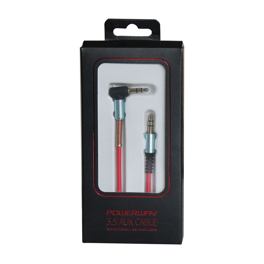 Powerway Aux Kablosu Kırmızı AX02