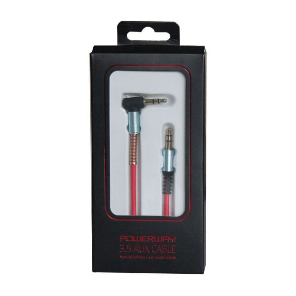Powerway Aux Kablosu Kırmızı AX02