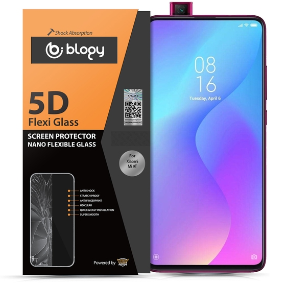 Blogy Mi 9T ile Uyumlu Flexi 5D Ekran Koruyucu