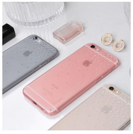 Ringke Noble Fusion iPhone 6s Plus/ 6 Plus ile Uyumlu Taşlı Kılıf Extra Darbe Emici Snow Smoke Black