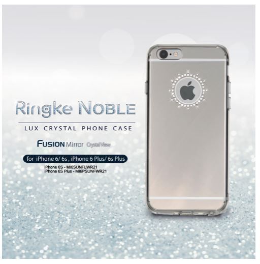 Ringke Noble Fusion iPhone 6s Plus/ 6 Plus ile Uyumlu Taşlı Kılıf Extra Darbe Emici Snow Smoke Black