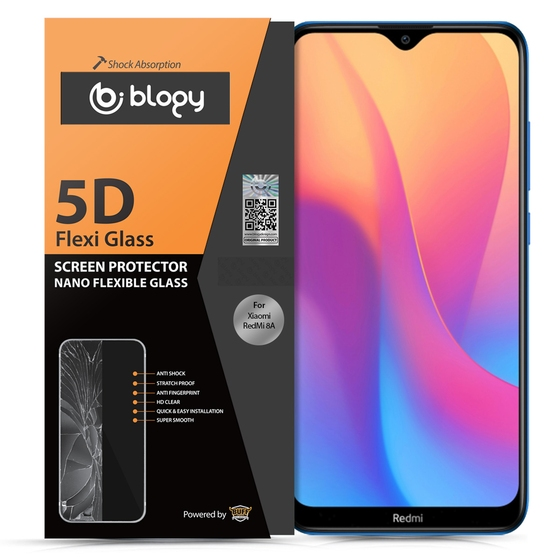 Blogy RedMi 8A ile Uyumlu Flexi 5D Ekran Koruyucu