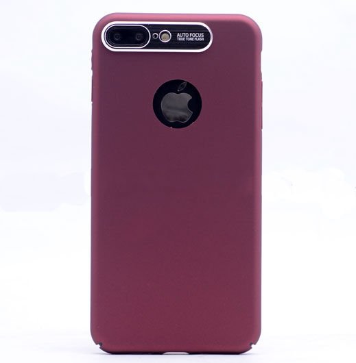 iPhone 7/8 Plus ile Uyumlu S-Line Cover Rubber Sert Kılıf  Bordo