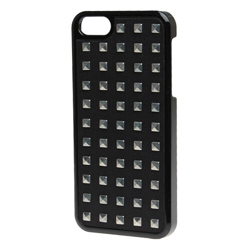 Benjamins iPhone SE/5S/5 ile Uyumlu Kılıf Küçük Kareli Gümüş Zımbalı Model 9