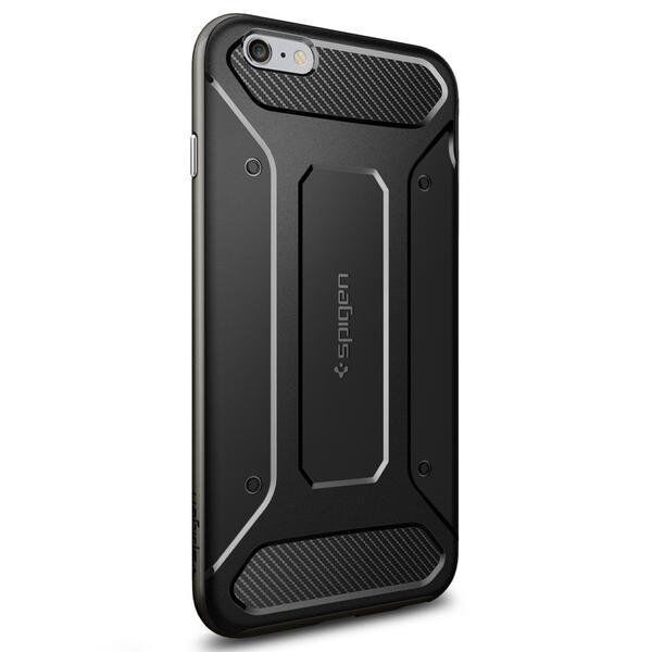 Spigen iPhone 6s Plus/6 Plus ile Uyumlu Kılıf Neo Hybrid Carbon Gun Metal
