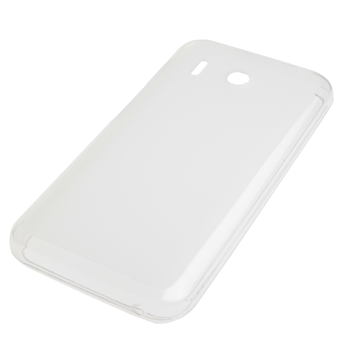 Ascend Y320 ile Uyumlu Şeffaf Silikon Kılıf Beyaz