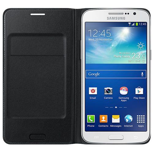 Galaxy Grand 2 G7100 ile Uyumlu Flip Wallet Kılıf Siyah EF-WG710BBEGWW