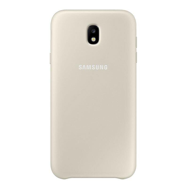 Galaxy J7 Pro 2017 ile Uyumlu Dual Layer Sert Kılıf Gold (Out)