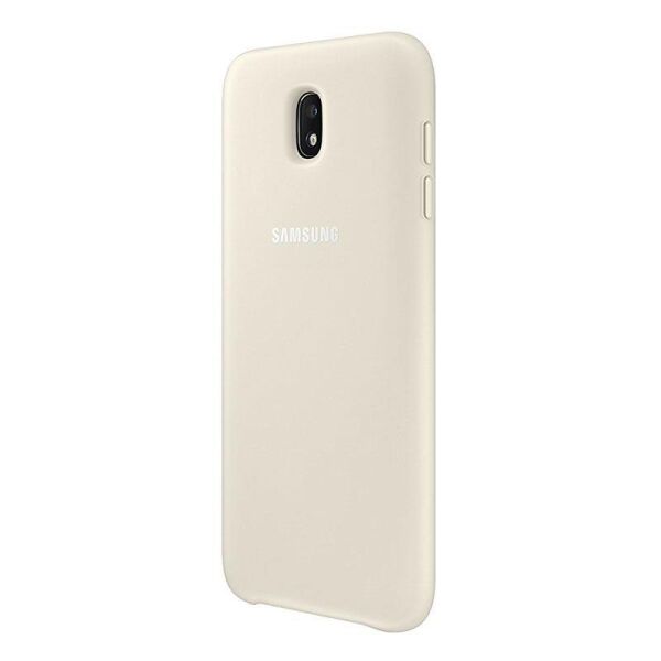 Galaxy J7 Pro 2017 ile Uyumlu Dual Layer Sert Kılıf Gold (Out)