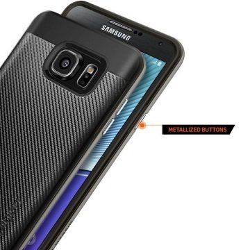 Spigen Galaxy Note 5 ile Uyumlu Kılıf Neo Hybrid Carbon Gun Metal