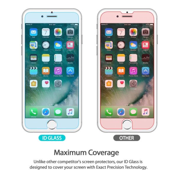 Ringke IDGL iPhone 7/8 ile Uyumlu Glass Ekran Koruyucu 0.18 mm