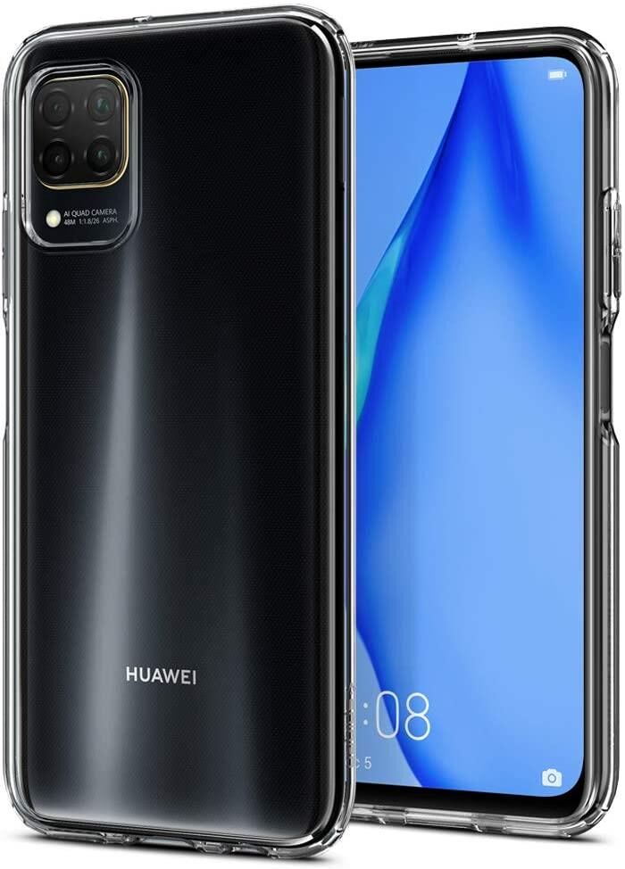 Spigen P40 Lite ile Uyumlu Kılıf Liquid Crystal 4 Tarafı Tam Koruma Crystal Clear