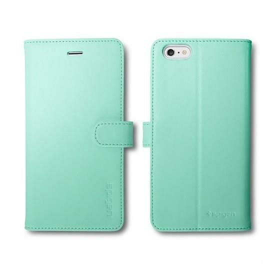 Spigen iPhone 6 Plus/6s Plus ile Uyumlu Kılıf Wallet S (Cüzdan Özellikli) Mint Green